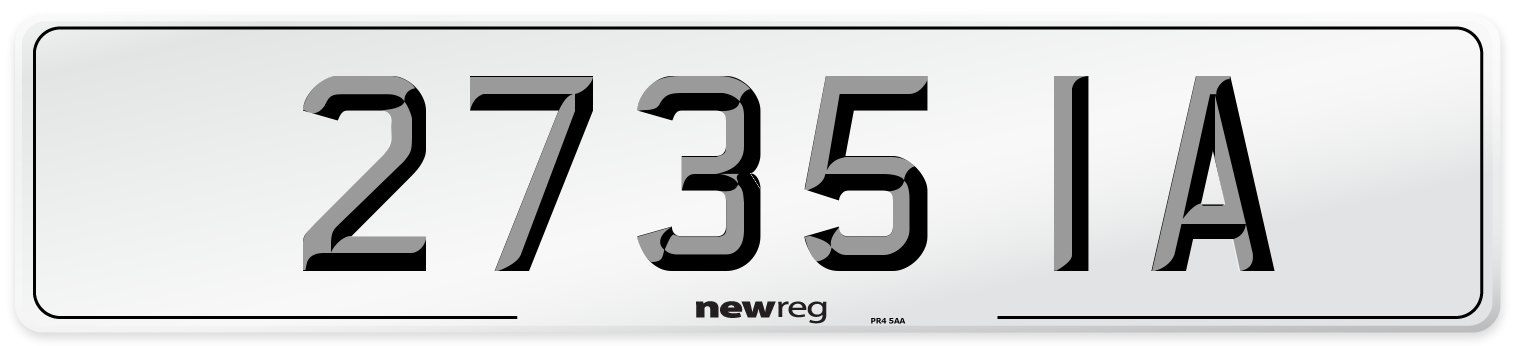 2735 IA Number Plate from New Reg